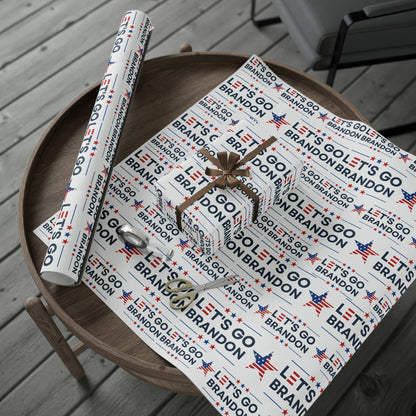 Let's Go Brandon Style USA Wrapping Paper for Gifts - Trump Maga Let's Go Brandon Biden Trump 2024 Wrapping Paper Trump Christmas Gift Wrap