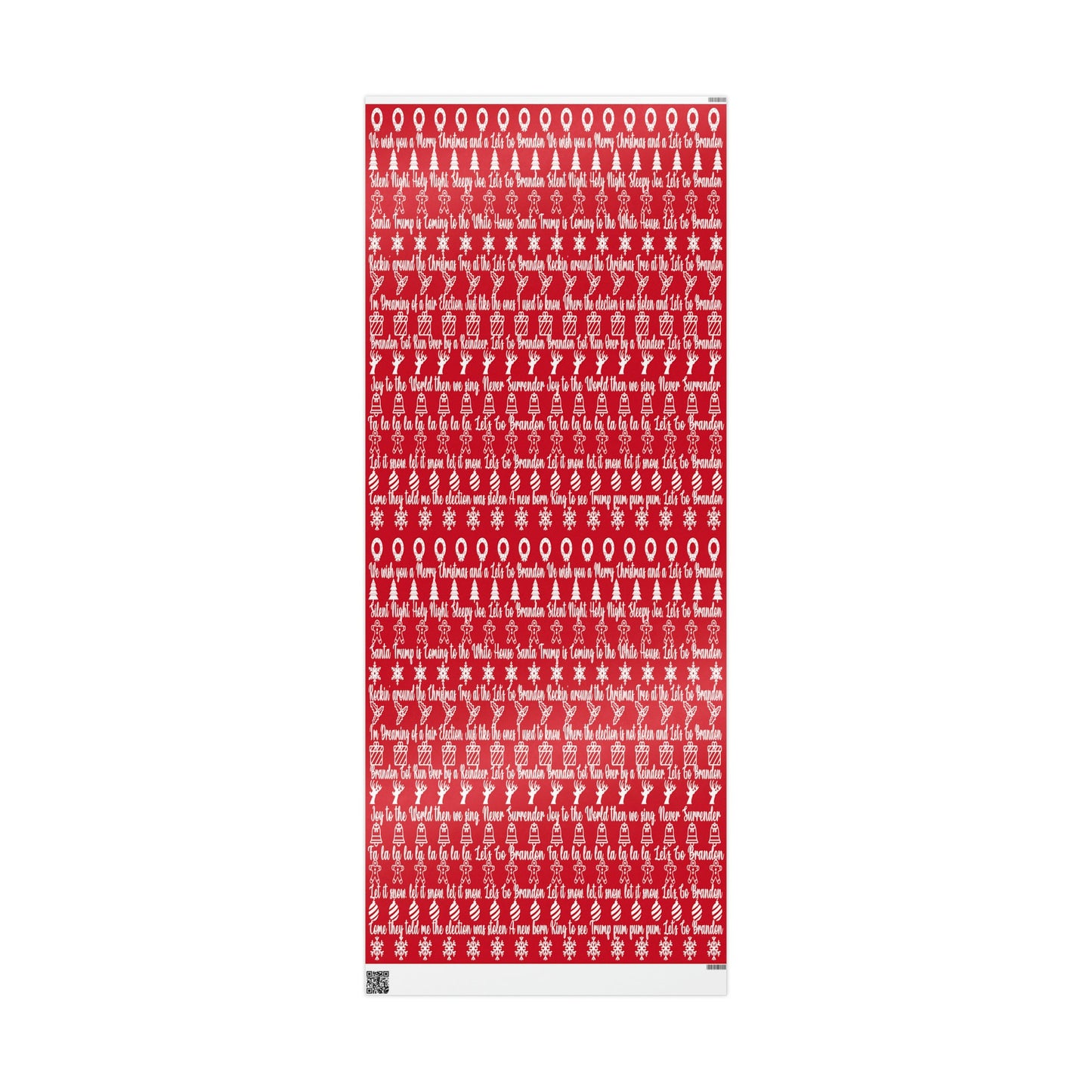 Let's Go Brandon Christmas Gift Wrap Red 2023 Version Pro Trump Gift Wrap Funny Christmas Songs Red Christmas Wrap - Maga Trump 2024