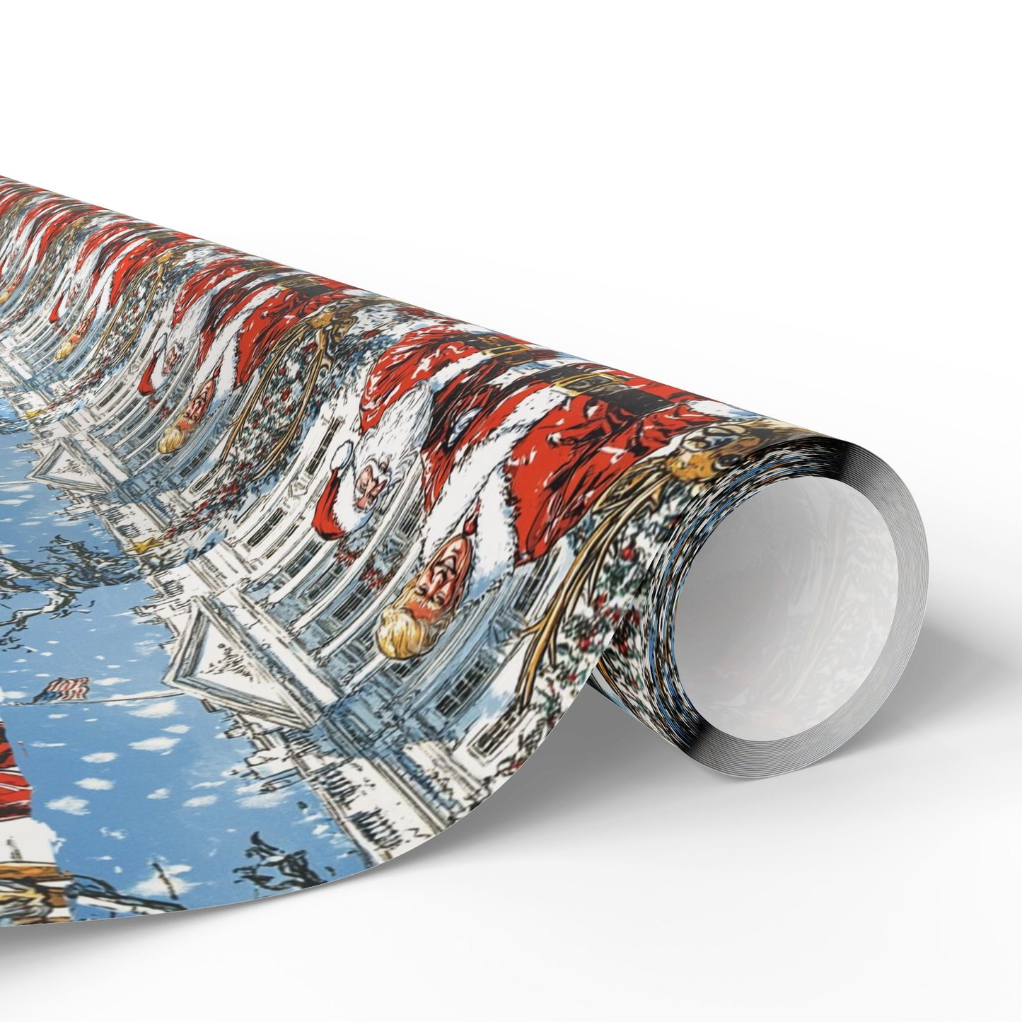 Vintage Style Trump and Santa, Christmas Trump Gift Wrap, Trump Wrapping Paper for Gifts, Maga Gift Wrap Christmas Trump 2024, Trump Won