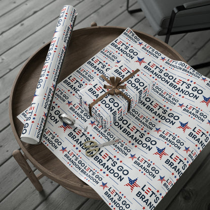 Let's Go Brandon Style USA Wrapping Paper for Gifts - Trump Maga Let's Go Brandon Biden Trump 2024 Wrapping Paper Trump Christmas Gift Wrap