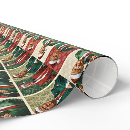 Jolly Trump Christmas, Christmas Trump Gift Wrap,  Trump Wrapping Paper for Gifts, Maga Gift Wrap Christmas Trump 2024, Santa Trump Gifts