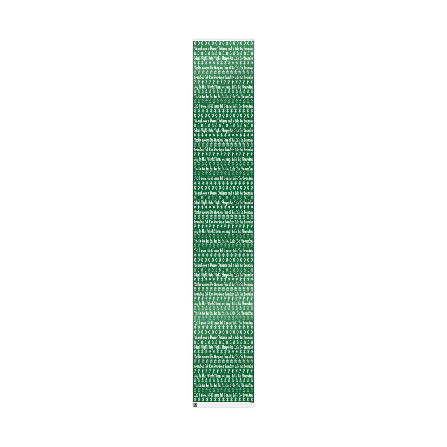 Funny Let's Go Brandon Christmas Gift Wrap Green - Brandon Trump Gift Wrap Funny Christmas Songs Green Wrapping Paper - Funny Surprise Gift