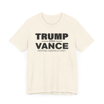 America First Trump VP Pick Vance 2024 Shirt Bella Canvas 3001 Unisex T-Shirt Vote Trump, J.D. Vance VP Trump, Pro Trump Campaign Shirt