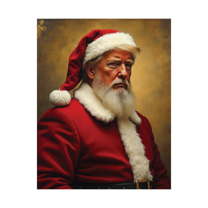 Santa Trump Poster, Trump Wall Art Poster, Satin Poster (210gsm), Gorgeous Art Style Poster of Trump as Santa, Great Trump Gift