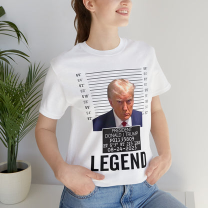 The Georgia Trump Mugshot Shirt Bella Canvas 3001 Unisex T-Shirt Trump Mugshot Trump Georgia Trump Legend