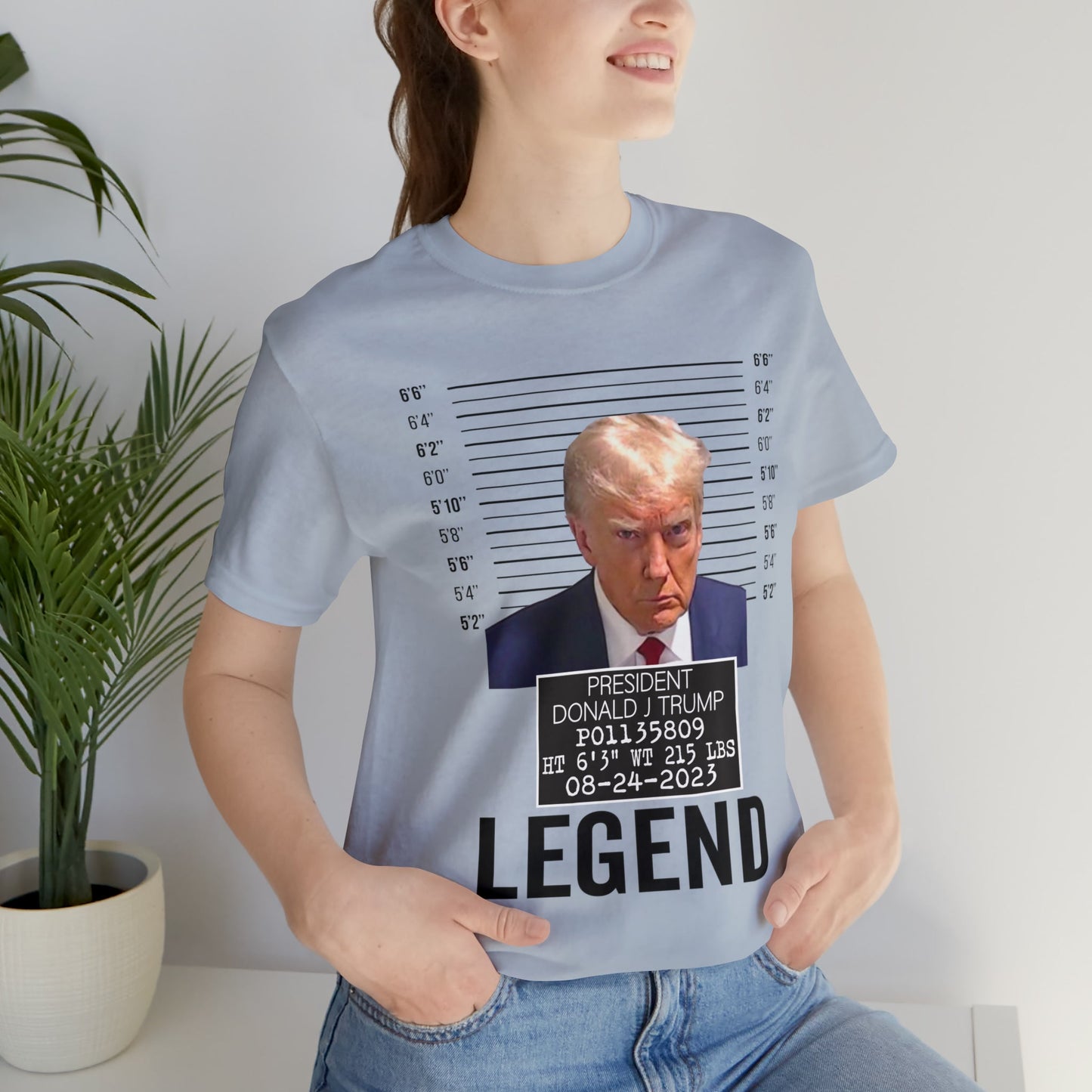 The Georgia Trump Mugshot Shirt Bella Canvas 3001 Unisex T-Shirt Trump Mugshot Trump Georgia Trump Legend