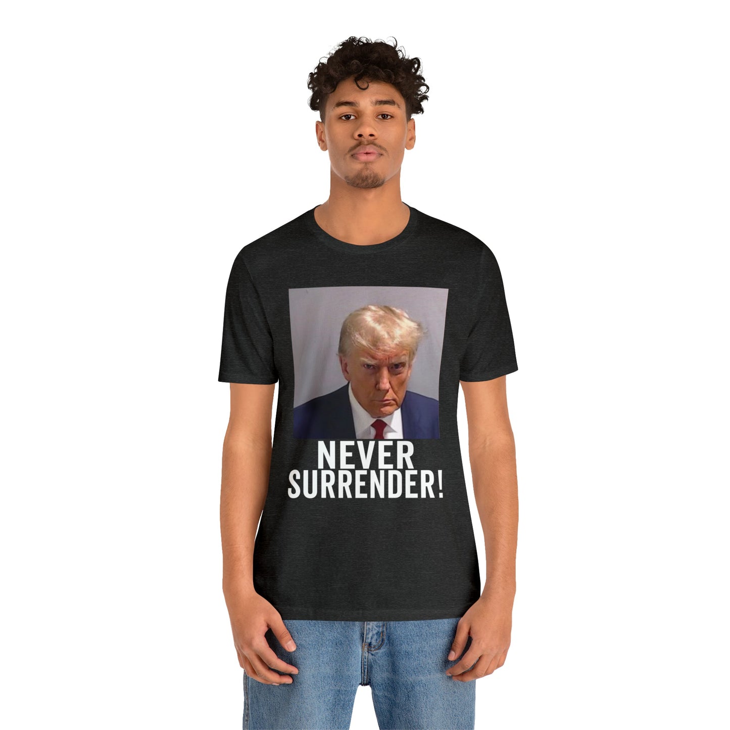 Georgia Trump Mugshot Shirt Bella Canvas 3001 Unisex T-Shirt Trump Mugshot Trump Georgia Trump Never Shirt