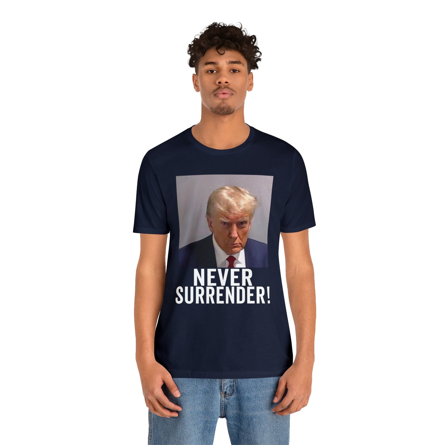 Georgia Trump Mugshot Shirt Bella Canvas 3001 Unisex T-Shirt Trump Mugshot Trump Georgia Trump Never Shirt