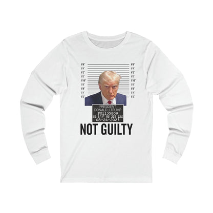 Photo Trump Not Guilty Long Sleeves Trump Shirt Trump Mugshot Pro Trump Georgia Trump Photo Unisex