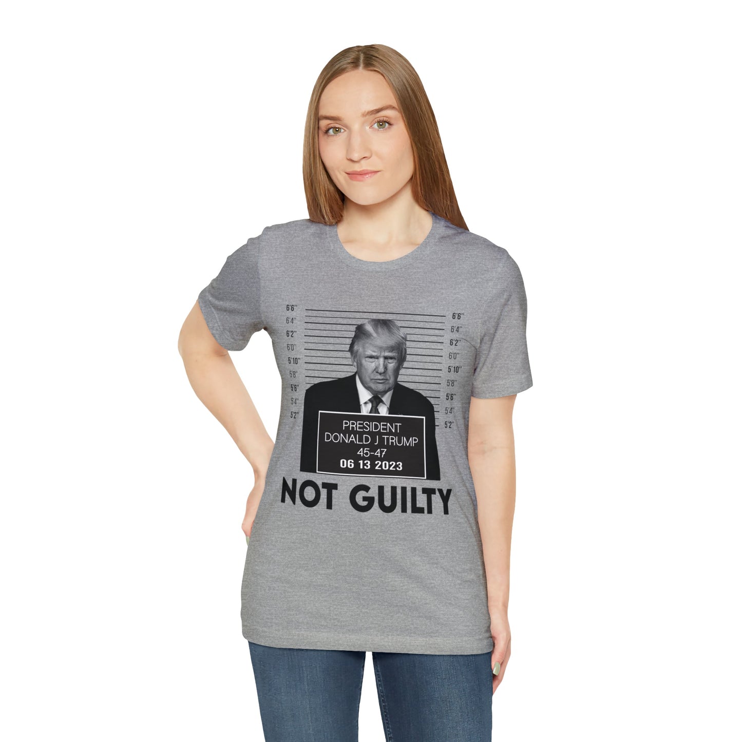 Trump Mugshot Not Guilty June 2023 Shirt Unisex Bella Canvas Pro Trump Shirt Trump Arrested Trump Indictment June Trump Mugshot MAGA