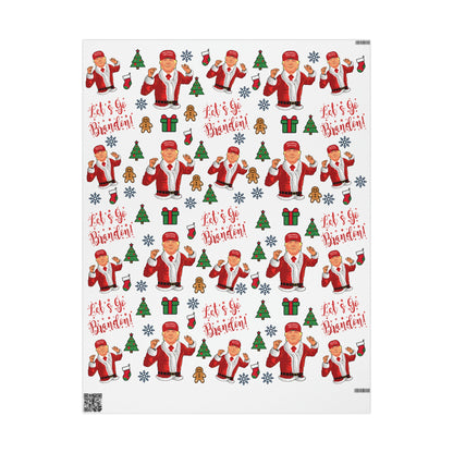 MAGA Trump Wrapping Paper for Gifts - Pro Trump Let's Go Brandon Christmas Gift Wrap Brandon Maga Gift Wrap Santa Trump Republican Gift