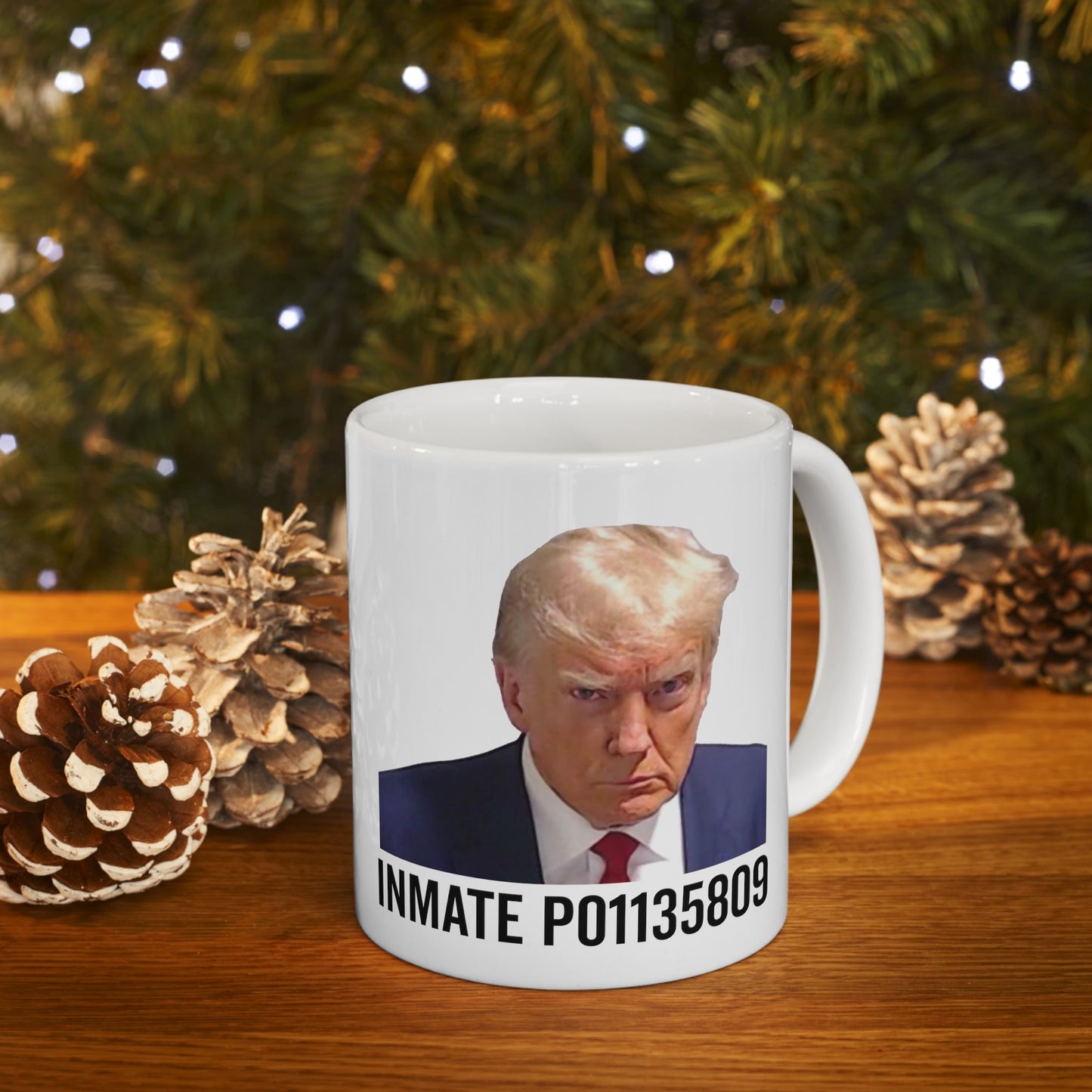 Trump Best Mugshot Mug Never Surrender Georgia Trump Inmate Number P01135809 Mugshot Mug Ceramic Mug 11oz - Trump Gift Mug Trump Christmas