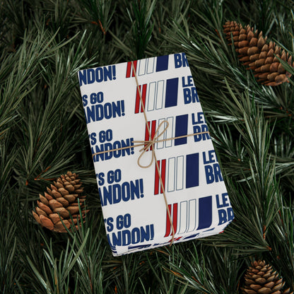 Let's GO Brandon Racing Style USA Wrapping Paper for Gifts - Trump Christmas Let's Go Brandon Biden Trump 2024 Wrapping Paper Trump lgb MAGA