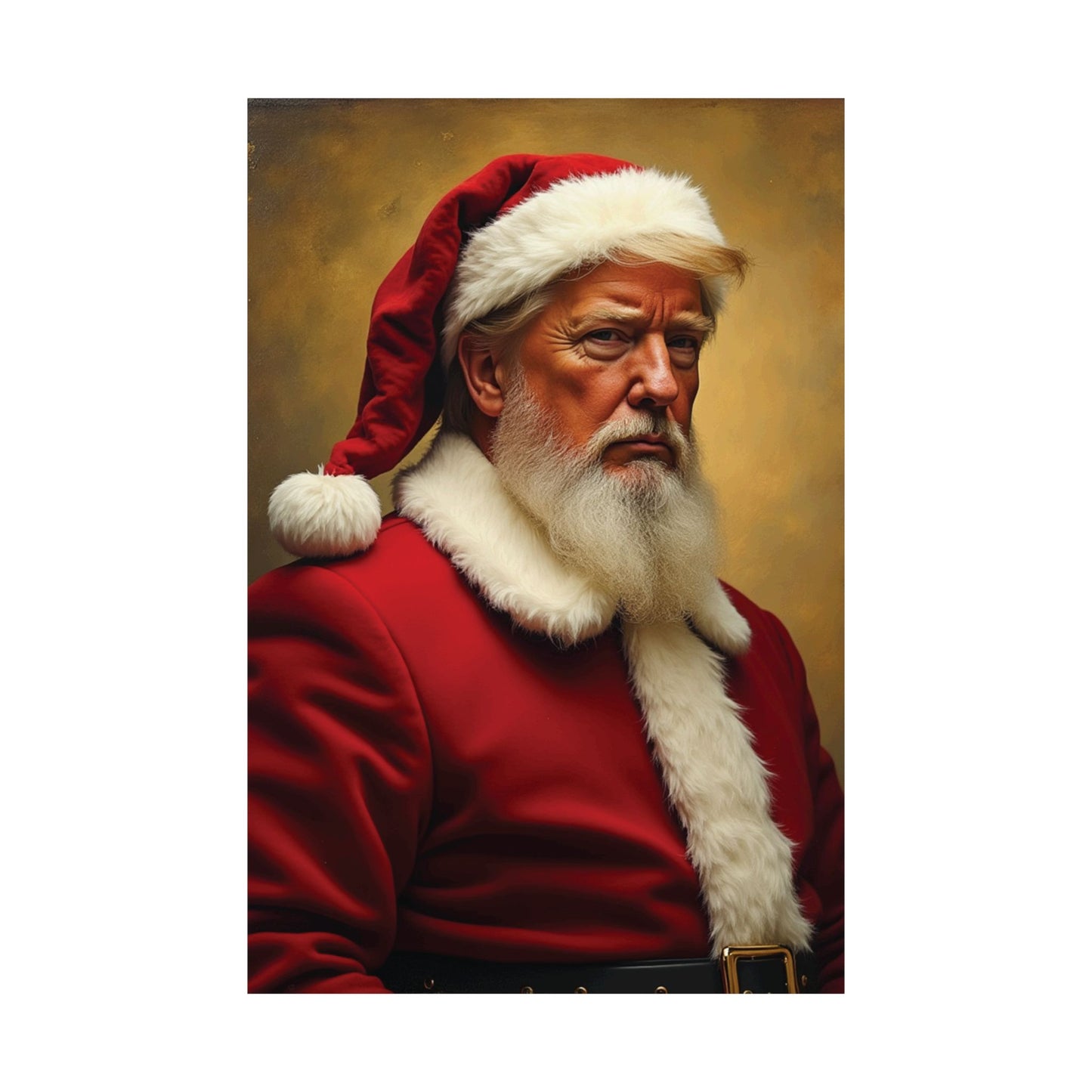 Santa Trump Poster, Trump Wall Art Poster, Satin Poster (210gsm), Gorgeous Art Style Poster of Trump as Santa, Great Trump Gift