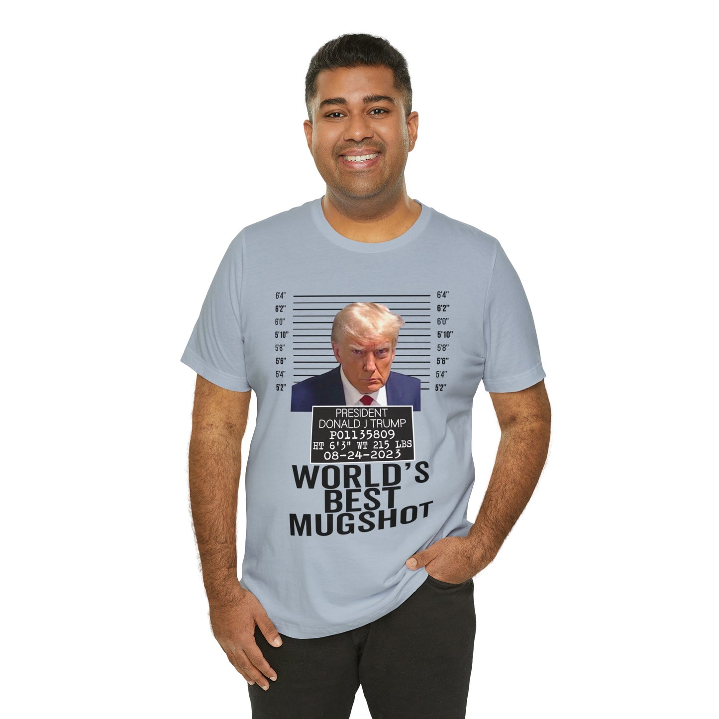 The World's Best Mugshot Trump Shirt Bella Canvas 3001 Unisex T-Shirt Trump Mugshot Trump Georgia Trump