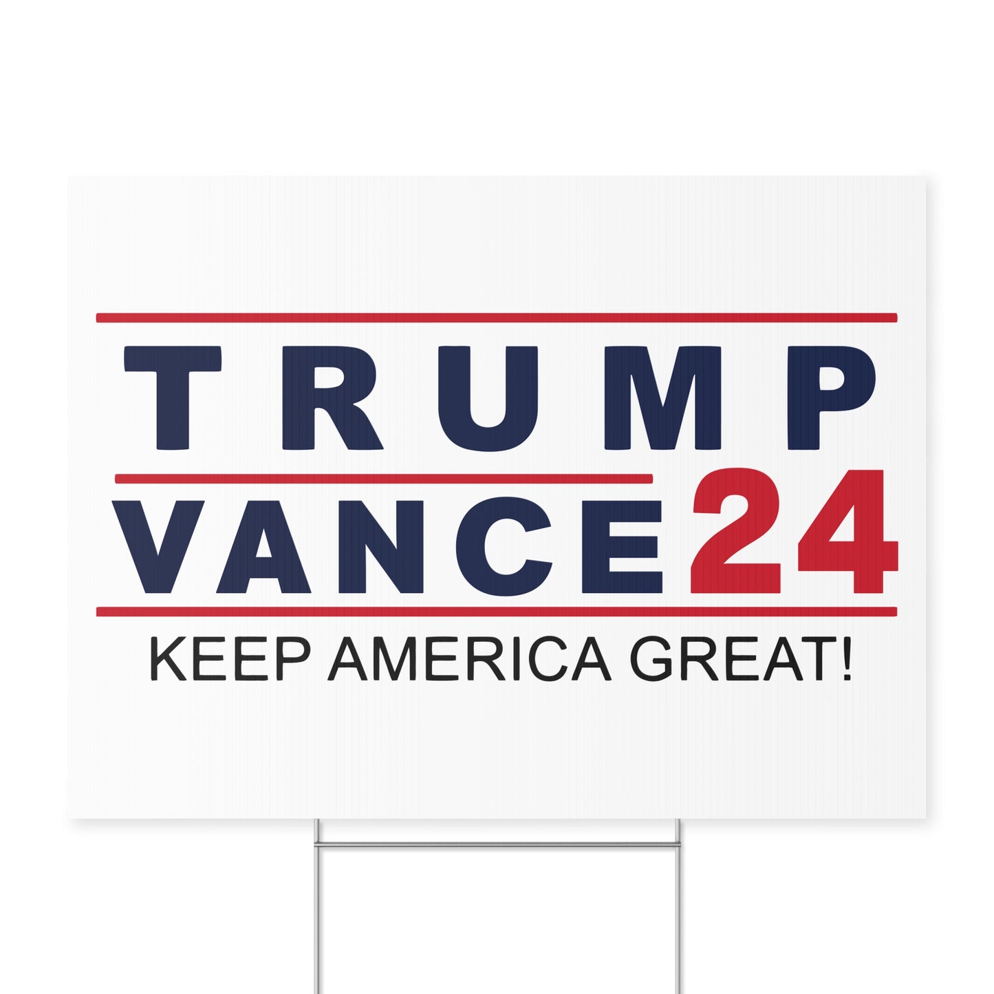 Official RNC Pick Trump Vance 2024 Yard Sign with Stand,Trump Sign, Trump Vance Sign, Trump Vance, Trump VP Vance, Lawn Sign 18" x 24"