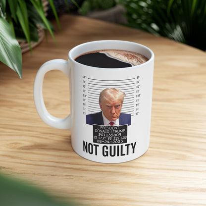 The Georgia Trump Mugshot Picture Mug Ceramic Mug 11oz - Funny Gift Trump Booking Photo Georgia Trump Mugshot Mug Pro Trump Not Guilty Mug