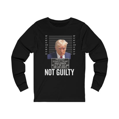 Photo Trump Not Guilty Long Sleeves Trump Shirt Trump Mugshot Pro Trump Georgia Trump Photo Unisex