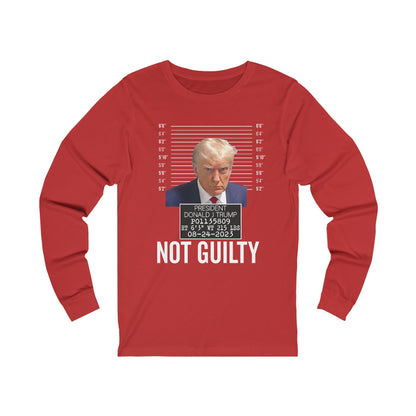 Photo Trump Not Guilty Long Sleeves Trump Shirt Trump Mugshot Pro Trump Georgia Trump Photo Unisex