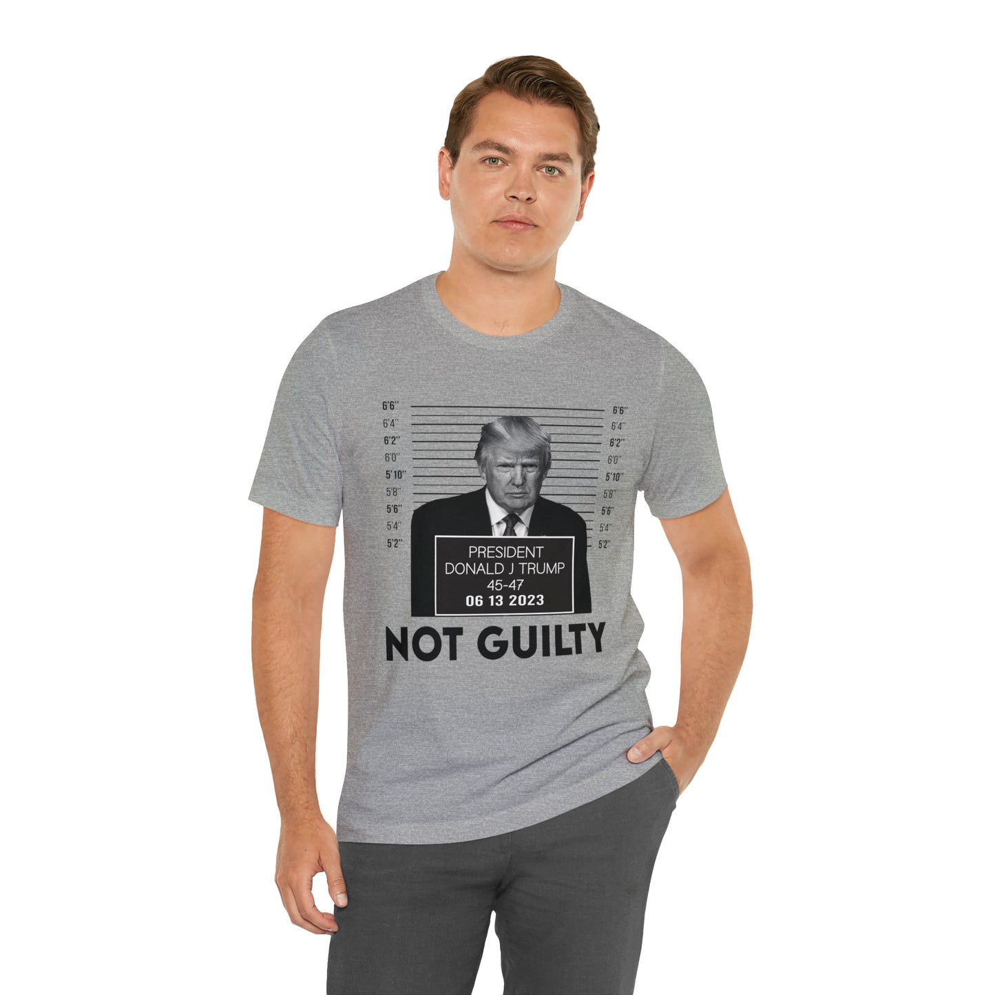 Trump Mugshot Not Guilty June 2023 Shirt Unisex Bella Canvas Pro Trump Shirt Trump Arrested Trump Indictment June Trump Mugshot MAGA