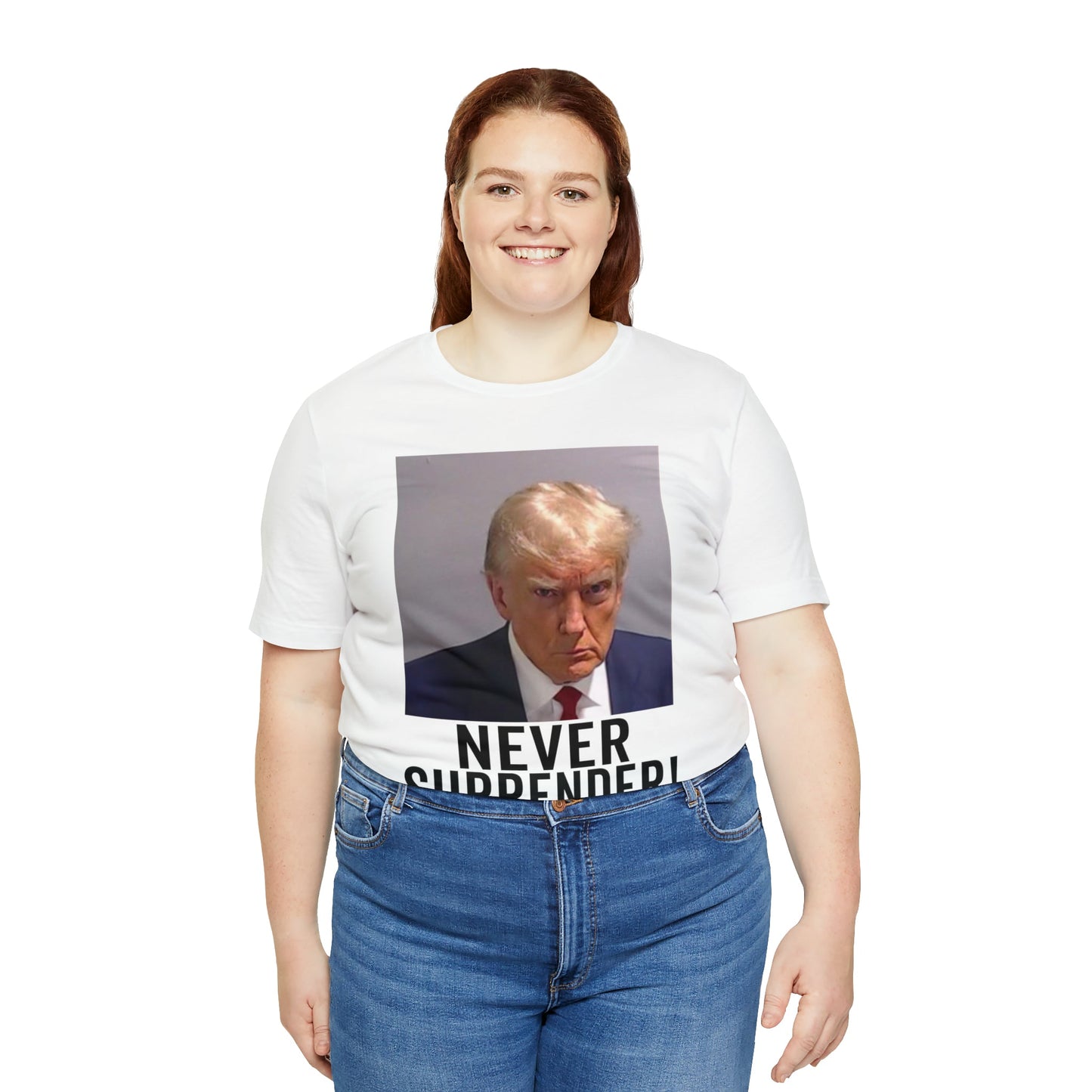 Georgia Trump Mugshot Shirt Bella Canvas 3001 Unisex T-Shirt Trump Mugshot Trump Georgia Trump Never Shirt