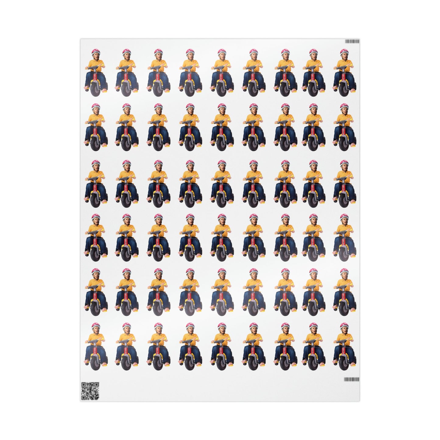 Toddler Biden Brandon Wrapping Paper - Funny Gift Wrap Biden Bike Gift Pro Trump Christmas Wrap Maga Let's Go Brandon Republican Gift