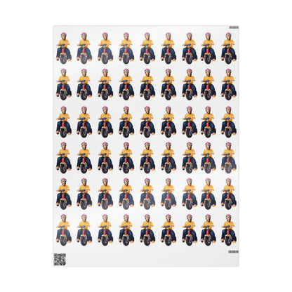 Toddler Biden Brandon Wrapping Paper - Funny Gift Wrap Biden Bike Gift Pro Trump Christmas Wrap Maga Let's Go Brandon Republican Gift