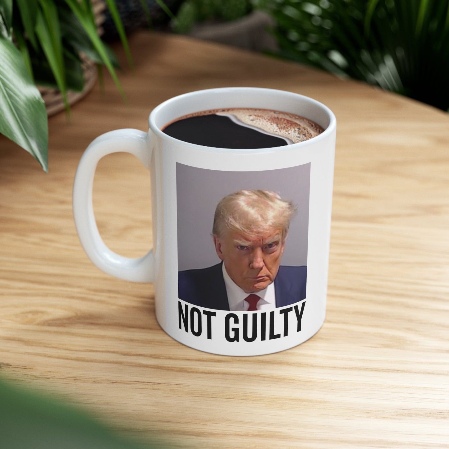 Trump Not Guilty Georgia Trump Mugshot Picture Mug Ceramic Mug 11oz - Funny Gift Trump Booking Photo Georgia Pro Trump Mugshot Mug