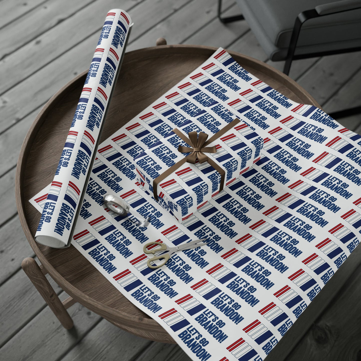 Let's GO Brandon Racing Style USA Wrapping Paper for Gifts - Trump Christmas Let's Go Brandon Biden Trump 2024 Wrapping Paper Trump lgb MAGA