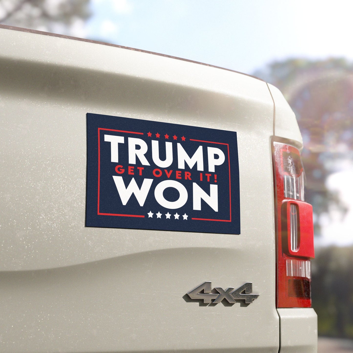 Trump WON Get Over It, Trump Magnet, Durable Vinyl Weatherproof Magnet, Trump Bumper Magnet, Trump Car Bumper, Trump Get Over It