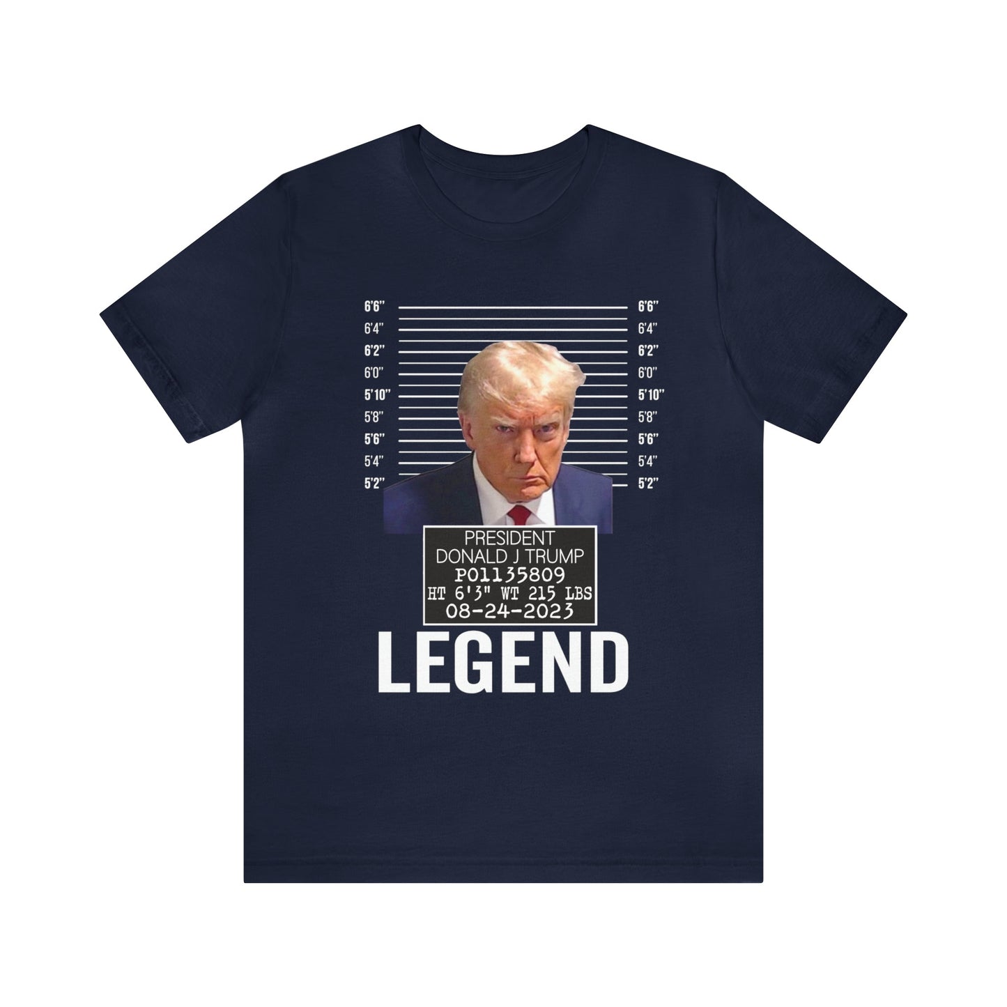 The Georgia Trump Mugshot Shirt Bella Canvas 3001 Unisex T-Shirt Trump Mugshot Trump Georgia Trump Legend