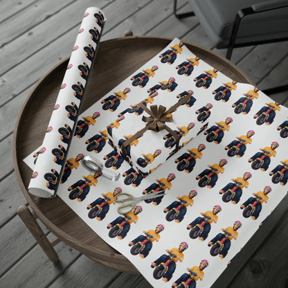 Toddler Biden Brandon Wrapping Paper - Funny Gift Wrap Biden Bike Gift Pro Trump Christmas Wrap Maga Let's Go Brandon Republican Gift