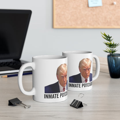 Trump Best Mugshot Mug Never Surrender Georgia Trump Inmate Number P01135809 Mugshot Mug Ceramic Mug 11oz - Trump Gift Mug Trump Christmas