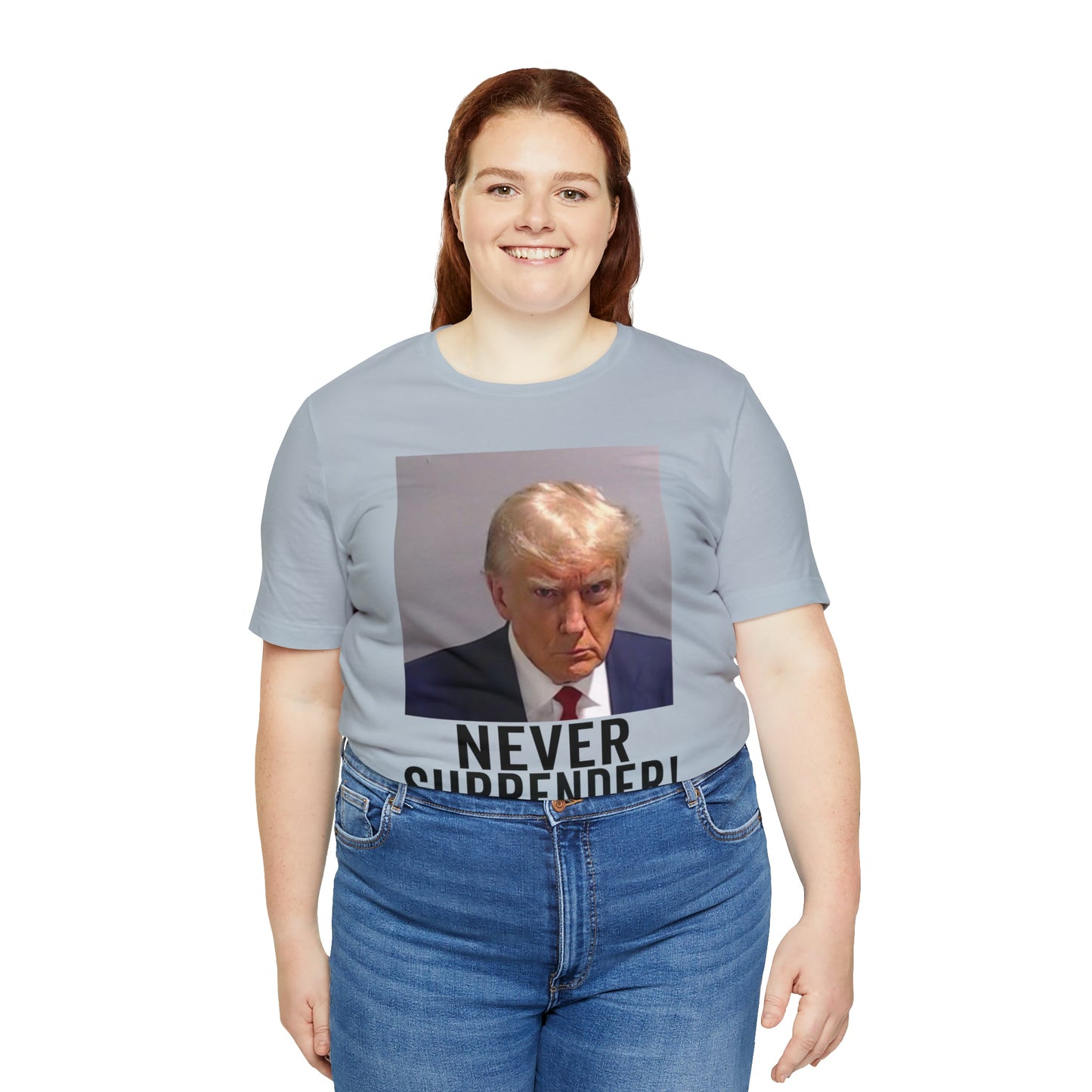 Georgia Trump Mugshot Shirt Bella Canvas 3001 Unisex T-Shirt Trump Mugshot Trump Georgia Trump Never Shirt