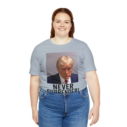 Georgia Trump Mugshot Shirt Bella Canvas 3001 Unisex T-Shirt Trump Mugshot Trump Georgia Trump Never Shirt