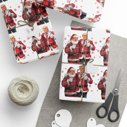 Trump Santa Christmas, Christmas Trump Gift Wrap,  Trump Wrapping Paper for Gifts, Maga Gift Wrap Christmas Trump 2024, Santa Trump Gifts