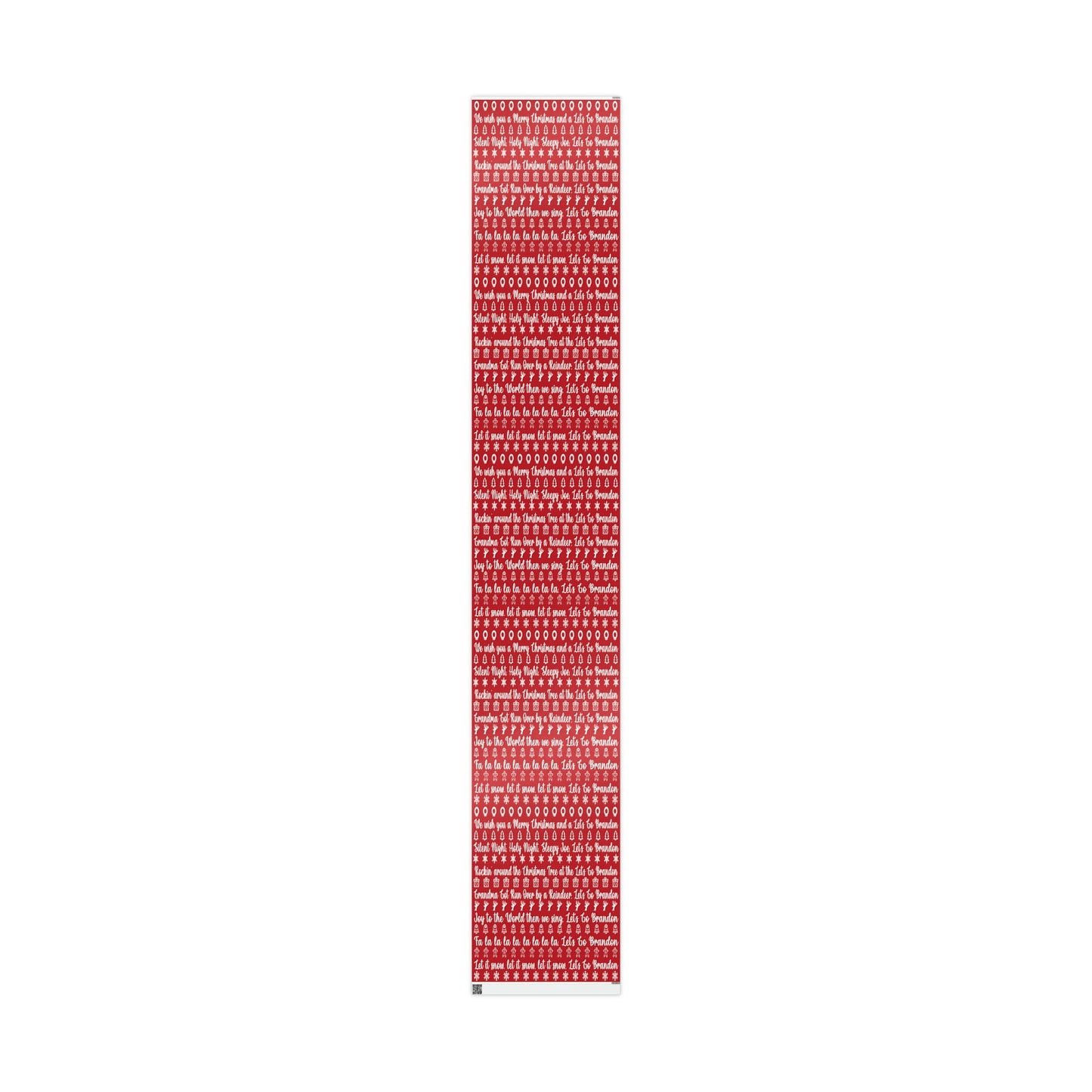 Funny Let's Go Brandon Christmas Gift Wrap Red - Brandon Gift Wrap - Funny Trump Christmas Songs Red Christmas Wrap - Great Funny Surprise