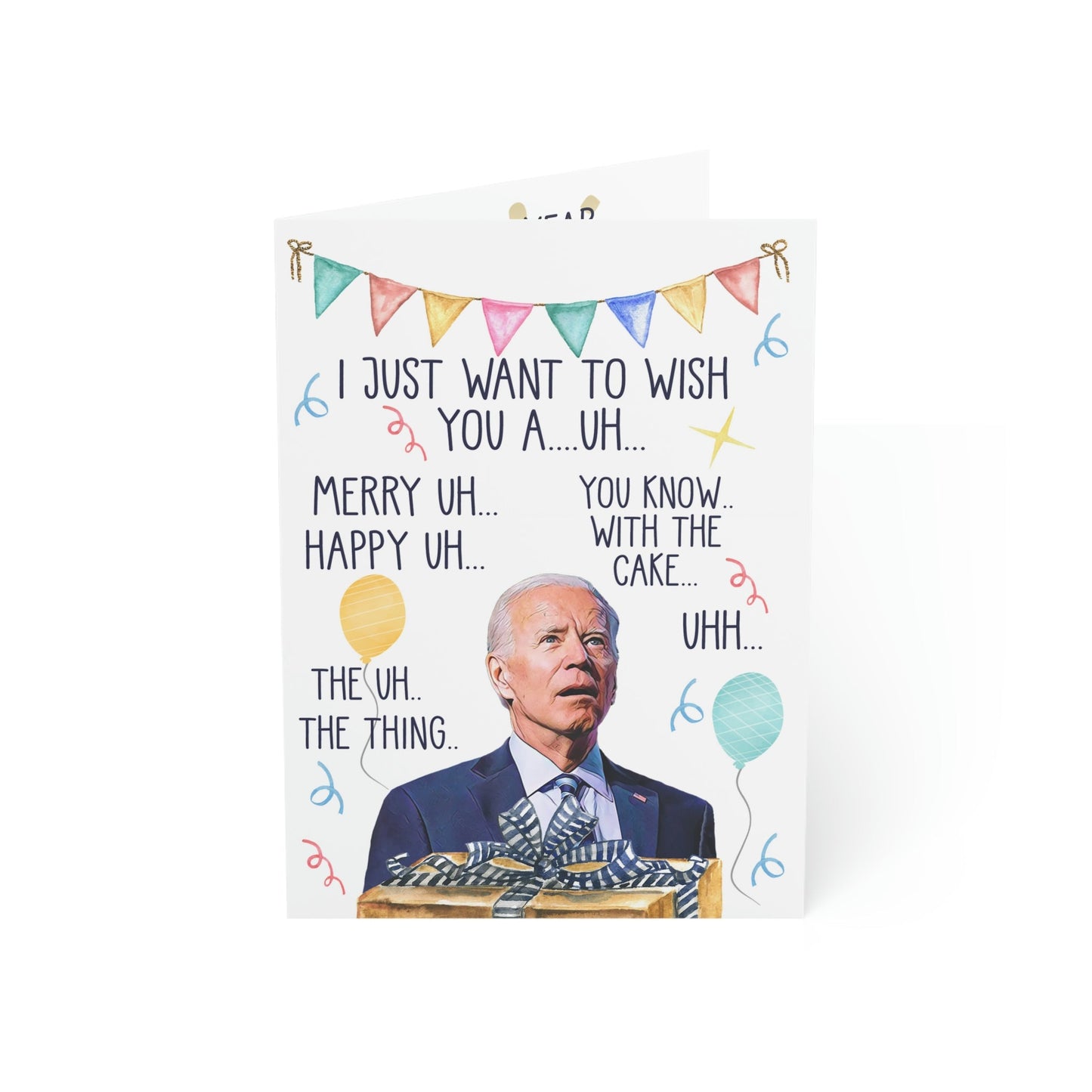 Hilarious Confused Biden Birthday Cards - Confused Birthday Merry Uh Happy Uhh