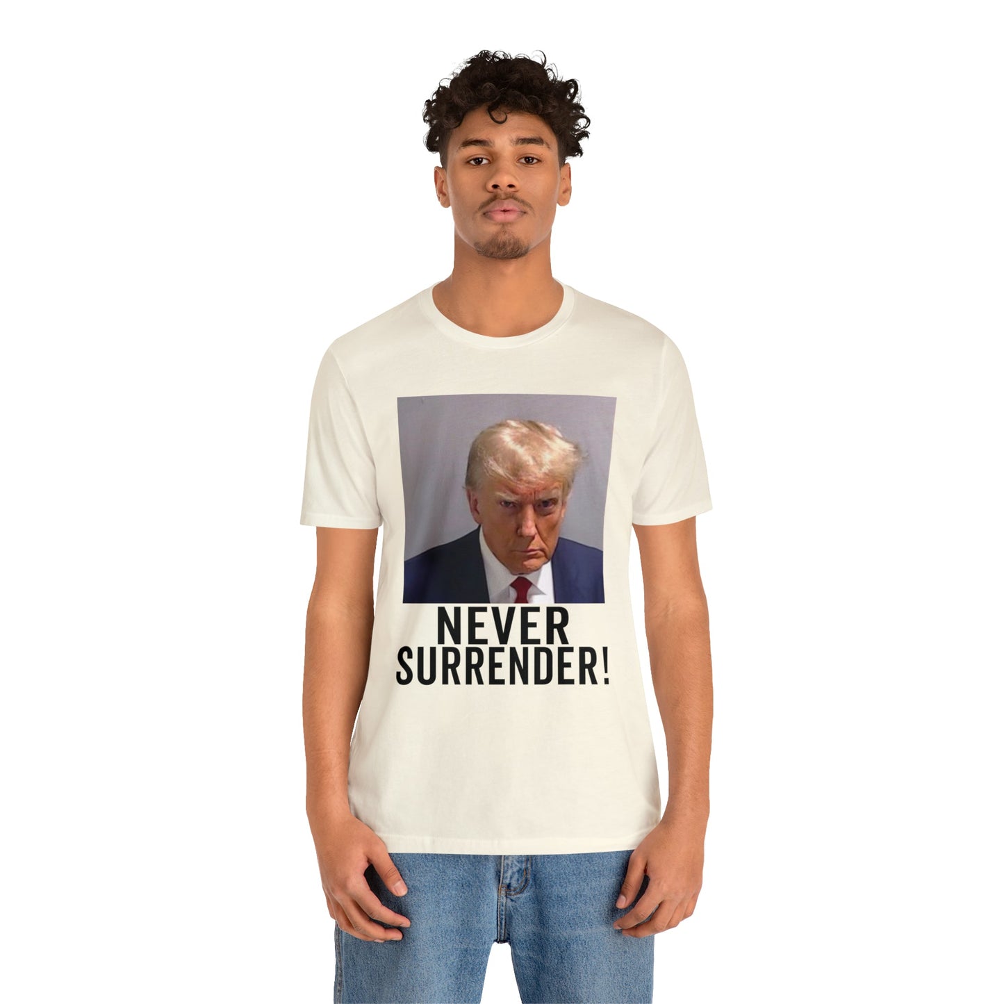 Georgia Trump Mugshot Shirt Bella Canvas 3001 Unisex T-Shirt Trump Mugshot Trump Georgia Trump Never Shirt