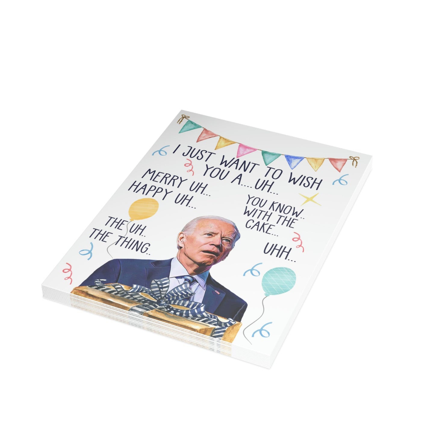 Hilarious Confused Biden Birthday Cards - Confused Birthday Merry Uh Happy Uhh