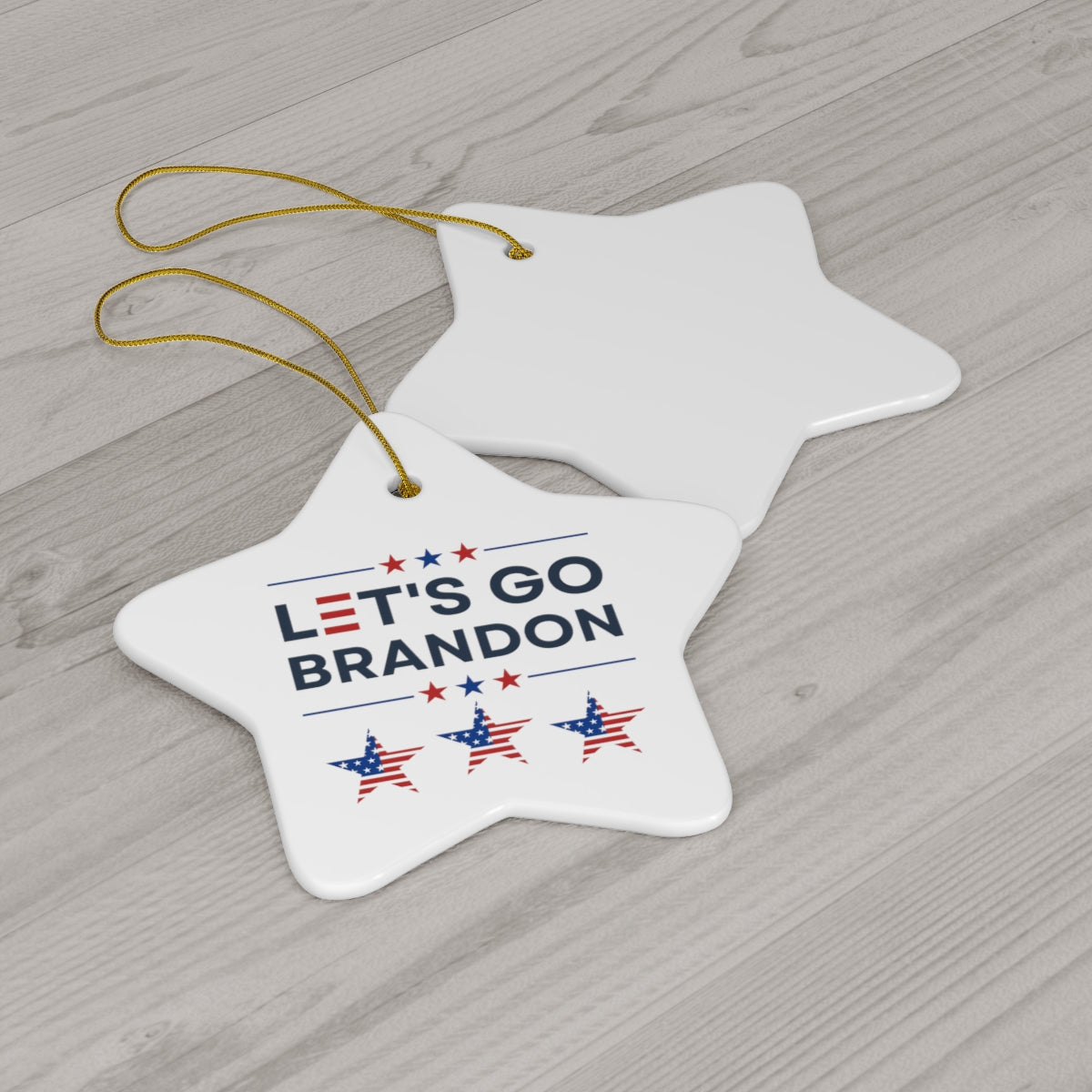 Let's Go Brandon Christmas Ornament USA Let's Go Brandon Trump Christmas Ornament 2024 Brandon Trump Ceramic Ornament Republican Gift