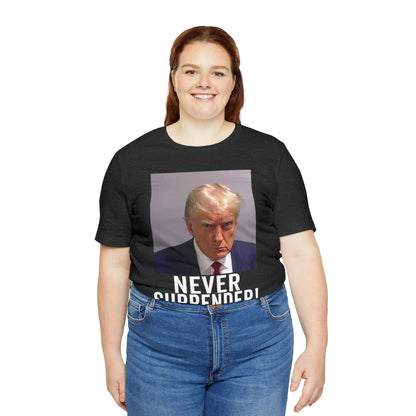 Georgia Trump Mugshot Shirt Bella Canvas 3001 Unisex T-Shirt Trump Mugshot Trump Georgia Trump Never Shirt