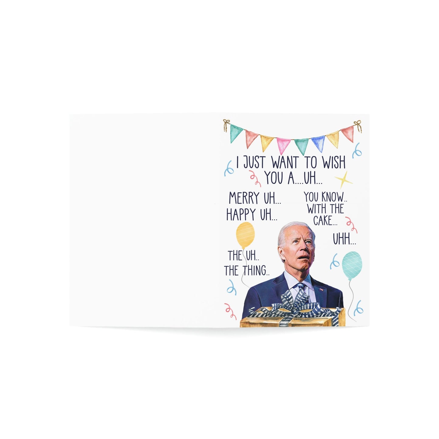 Hilarious Confused Biden Birthday Cards - Confused Birthday Merry Uh Happy Uhh