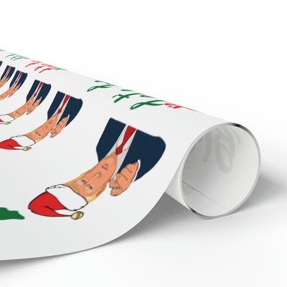 Top Trump Christmas Wrapping Paper for Gifts - Trump Maga Gift - Funny Let's Go Brandon Biden Trump Wrapping Paper Santa Trump Brandon Gift