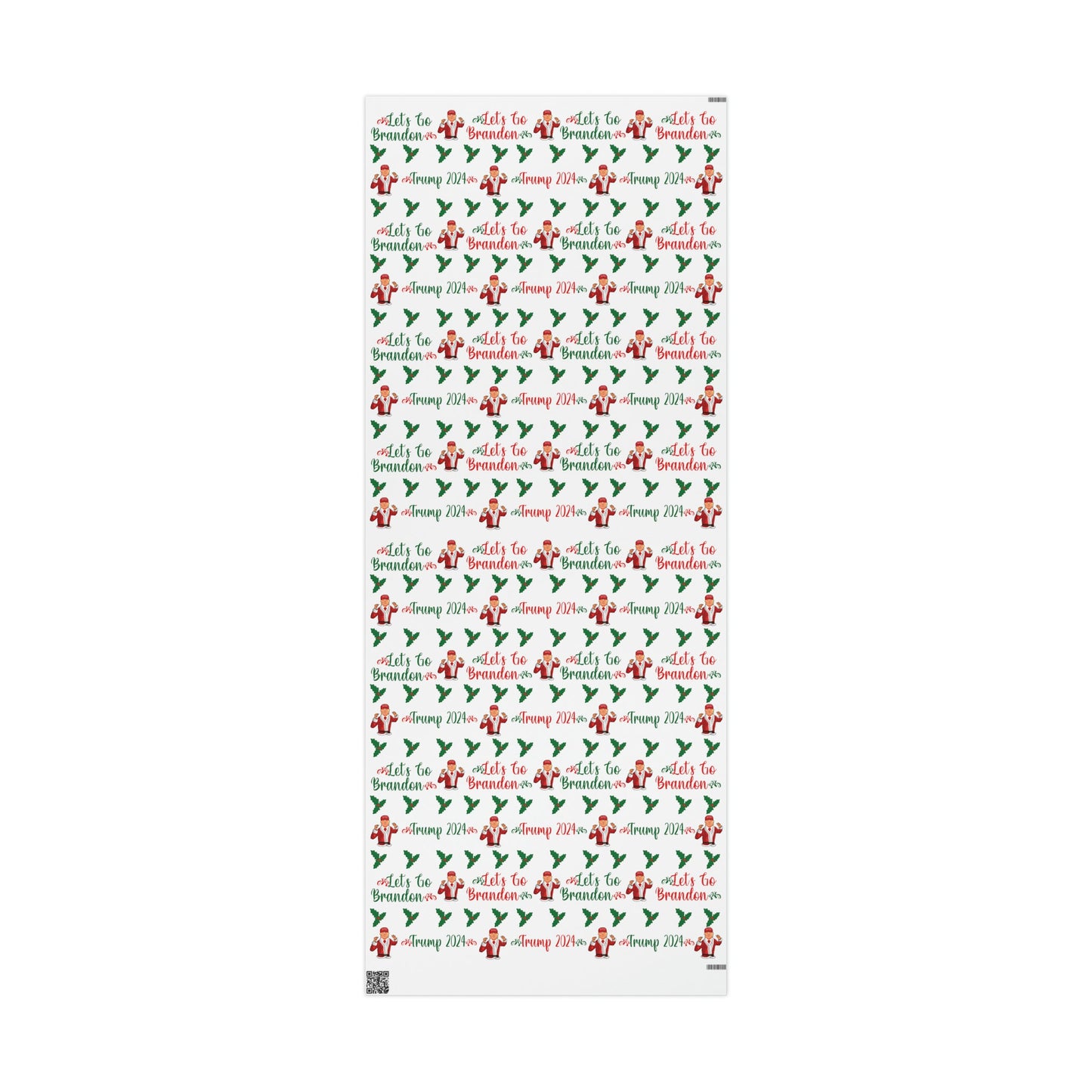 Christmas Trump 2024 Let's Go Brandon Wrapping Paper for Gifts - Trump Gift Wrap Let's Go Brandon Biden Trump 2024 Holly Gift Wrapping Paper