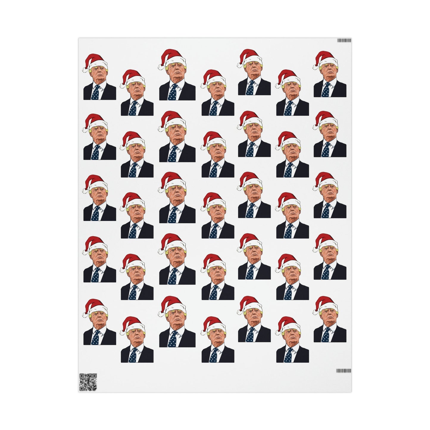 Santa Trump Wrapping Paper for Gifts - Pro Trump Christmas Gift Wrap Let's Go Brandon Maga Gift Wrap Christmas Trump 2024 Santa Hat LGB