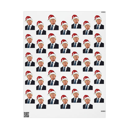 Santa Trump Wrapping Paper for Gifts - Pro Trump Christmas Gift Wrap Let's Go Brandon Maga Gift Wrap Christmas Trump 2024 Santa Hat LGB