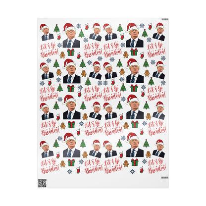 The Best Trump Wrapping Paper for Gifts - Pro Trump Let's Go Brandon Christmas Gift Wrap Brandon Maga Gift Wrap Santa Trump Republican Gift