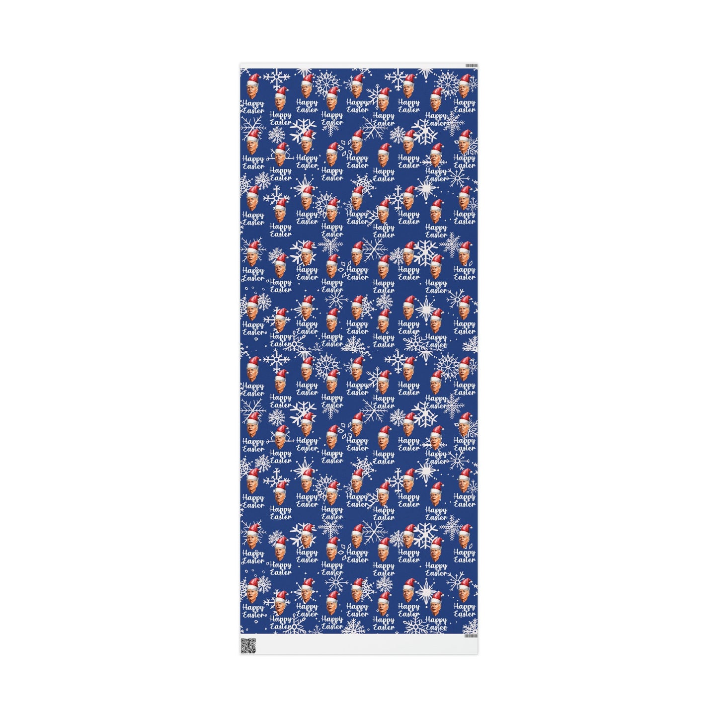 Comically Confused Biden Christmas Blue Wrapping Paper Happy Easter - Santa Biden - Let's Go Brandon Pro Trump Wrapping Paper