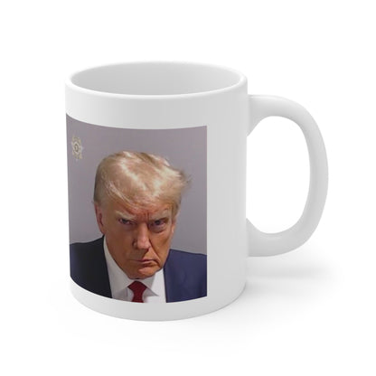 The Georgia Trump Mugshot Picture Mug Ceramic Mug 11oz - Funny Gift Trump Booking Photo Georgia Trump Mugshot Mug Trump Picture Trump